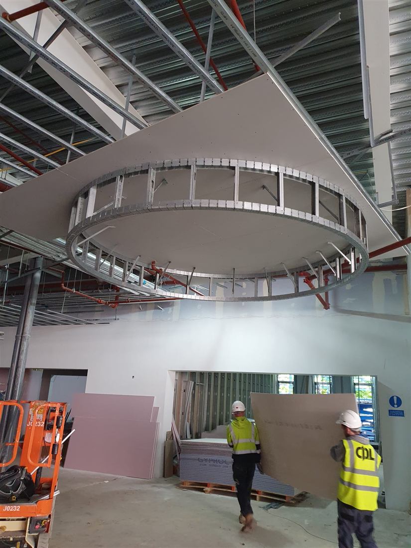 Photo from a completed DDA Building Ltd drylining job