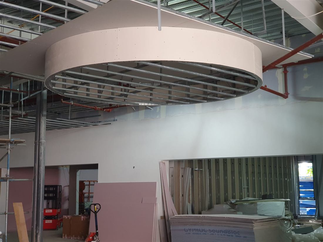 Photo from a completed DDA Building Ltd drylining job