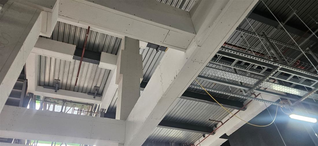 Photo from a completed DDA Building Ltd drylining job