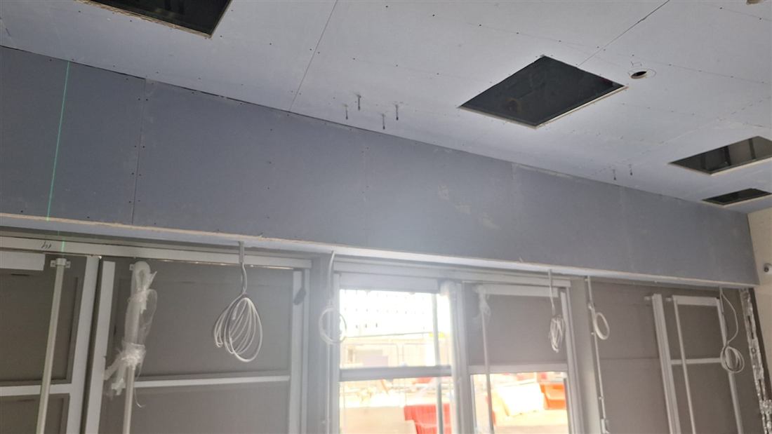 Photo from a completed DDA Building Ltd drylining job