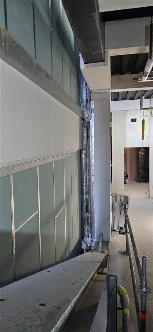 Photo from a completed DDA Building Ltd drylining job