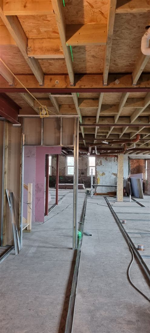 Photo from a completed DDA Building Ltd drylining job