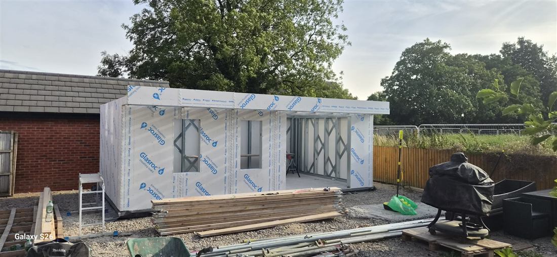 Photo from a completed DDA Building Ltd drylining job