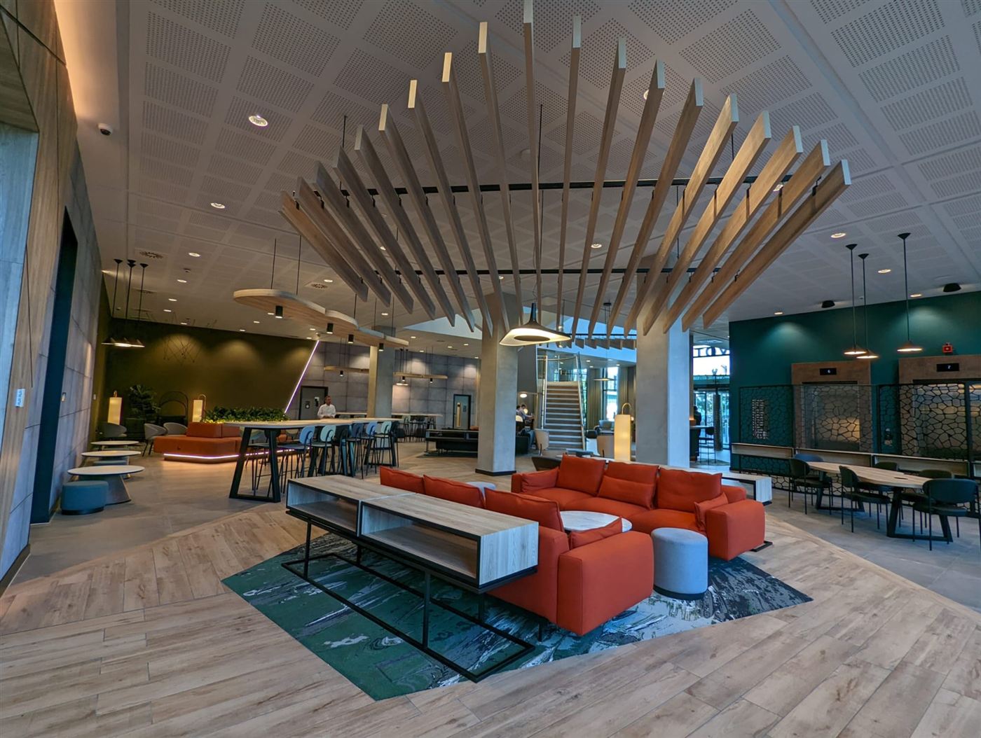Communal lounge and breakout area within a purpose-built student accommodation scheme